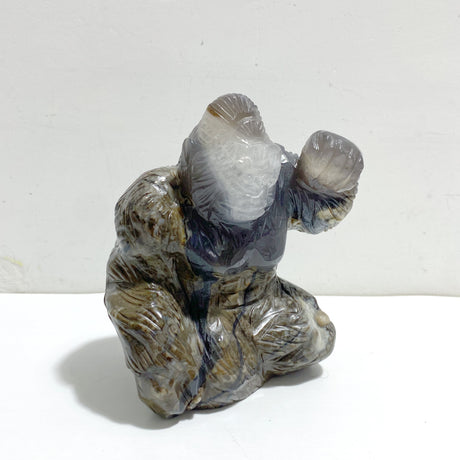 Unique Volcano Agate King Kong Ape Carving #1