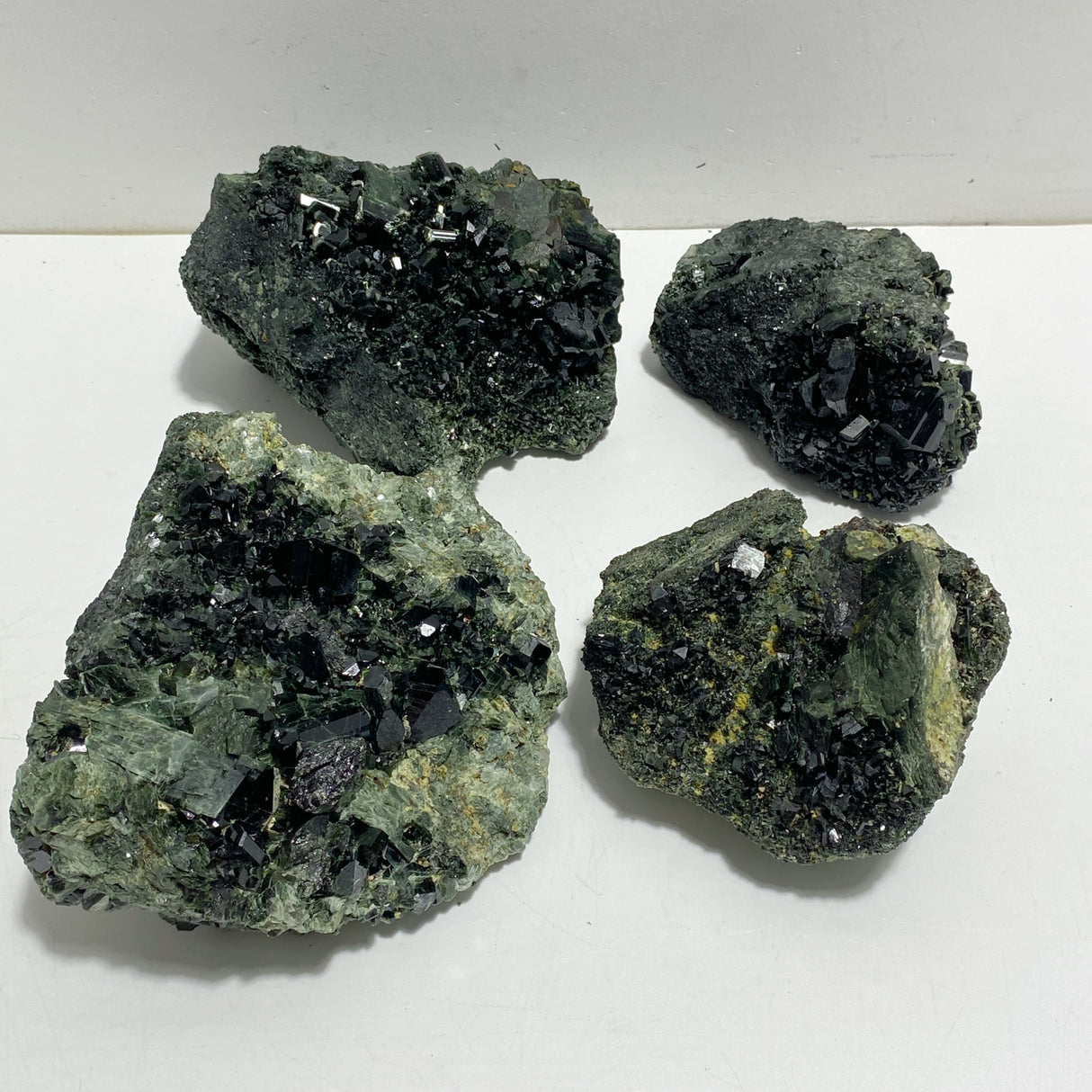 4 Pieces Raw Epidote Stone Specimen For Collection