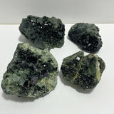 4 Pieces Raw Epidote Stone Specimen For Collection