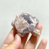 17 Pieces Sakura Flower Agate Sea Turtle Carving