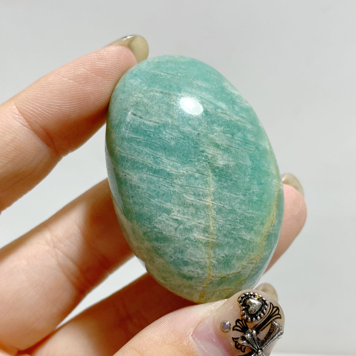 Normal Quality Amazonite Palm Stone Wholesale
