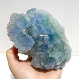 5 Pieces Large Raw Blue Fluorite Mixed Calcite Specimen For Collection