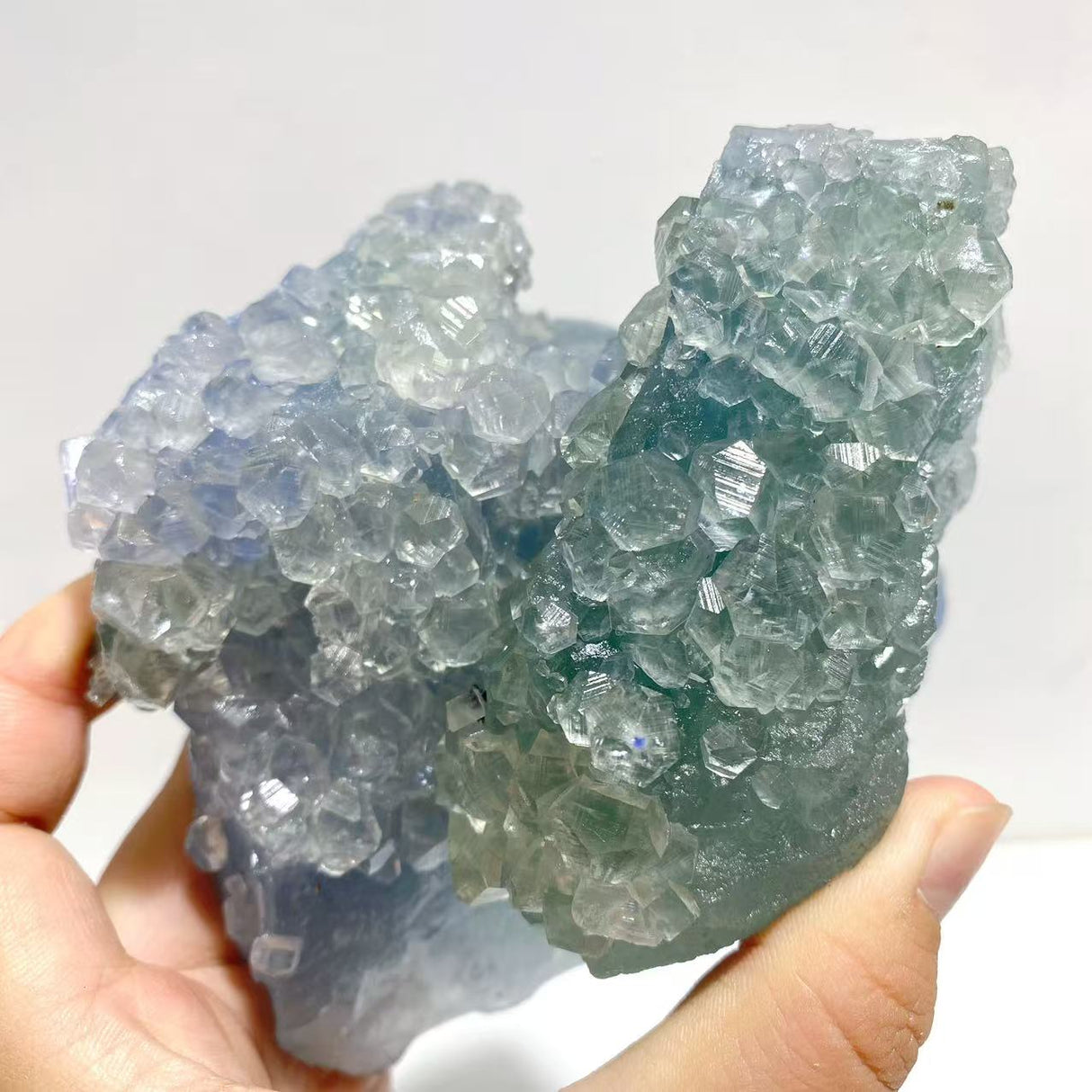5 Pieces Large Raw Blue Fluorite Mixed Calcite Specimen For Collection