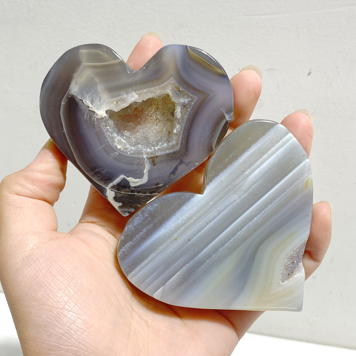 24 Pieces Geode Druzy Agate Heart