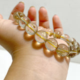 High Grade Gold Rutile Quartz Crystal Bracelet