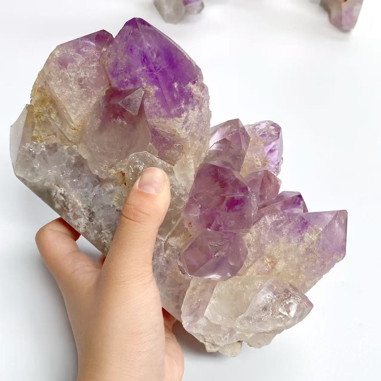 9 Pieces Raw Amethyst Cluster Polished Point (Sea Freight Only)