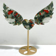 Africa Blood Stone Heart Wing Carving With Stand -Wholesale Crystals