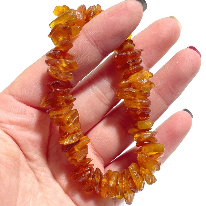 Amber Chip Bracelets Wholesale - Wholesale Crystals