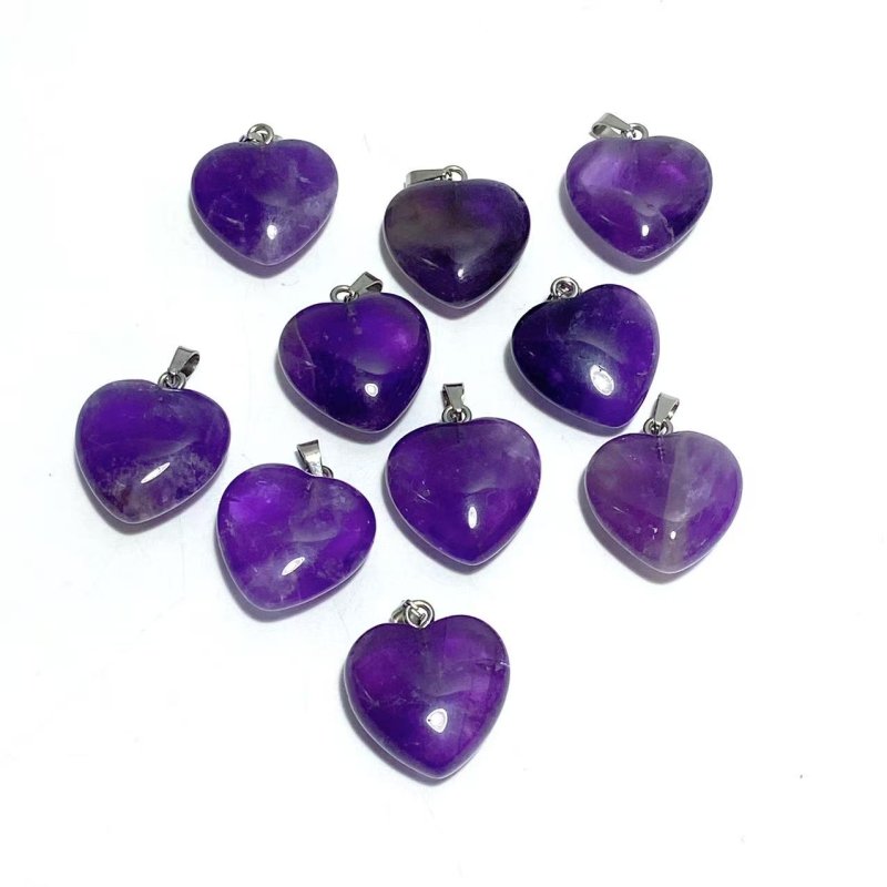 Amethyst Heart Pendants Wholesale - Wholesale Crystals