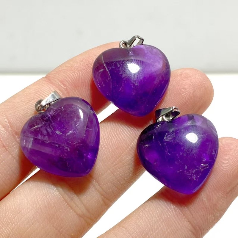 Amethyst Heart Pendants Wholesale - Wholesale Crystals