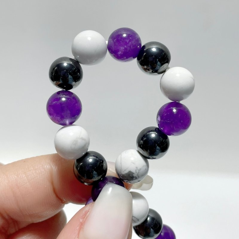 Amethyst Hematite Howlite Bracelet Wholesale - Wholesale Crystals