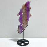 Amethyst Mixed Stripe Agate Flying Dragon Carving With Stand -Wholesale Crystals