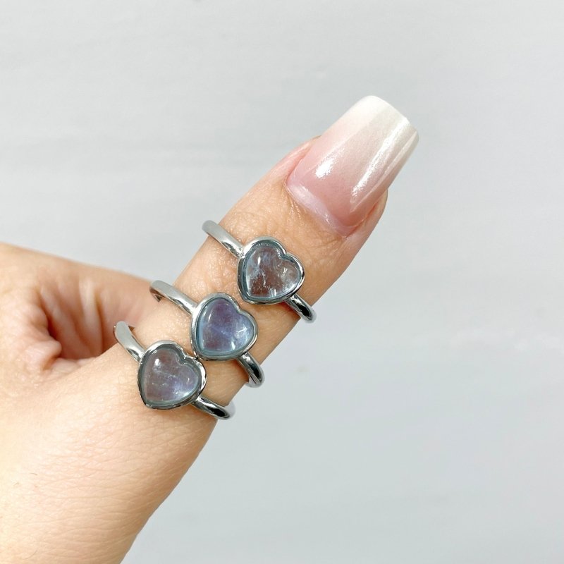 Aquamarine Heart Ring Crystal Wholesale - Wholesale Crystals