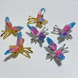 Aura Blue Pink Green Amethyst Dragonfly Carving Wholesale - Wholesale Crystals