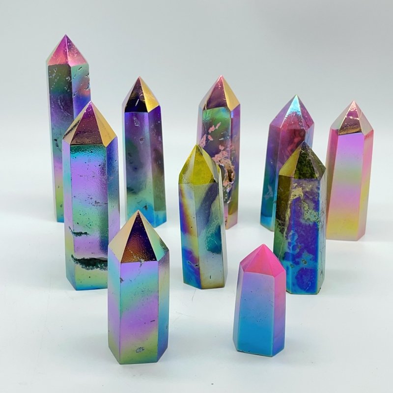 Aura Caribbean Calcite Tower Point Wholesale -Wholesale Crystals