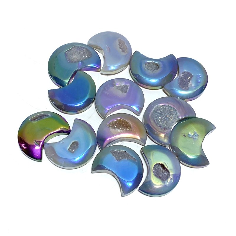 Aura Geode Druzy Agate Star&Moon Crystal Wholesale Closeout - Wholesale Crystals