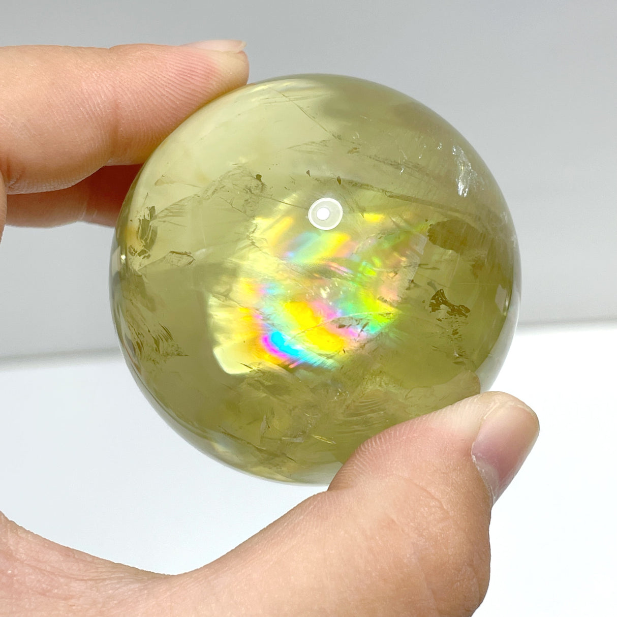 17 Pieces Citrine Crystal With Rainbow Spheres
