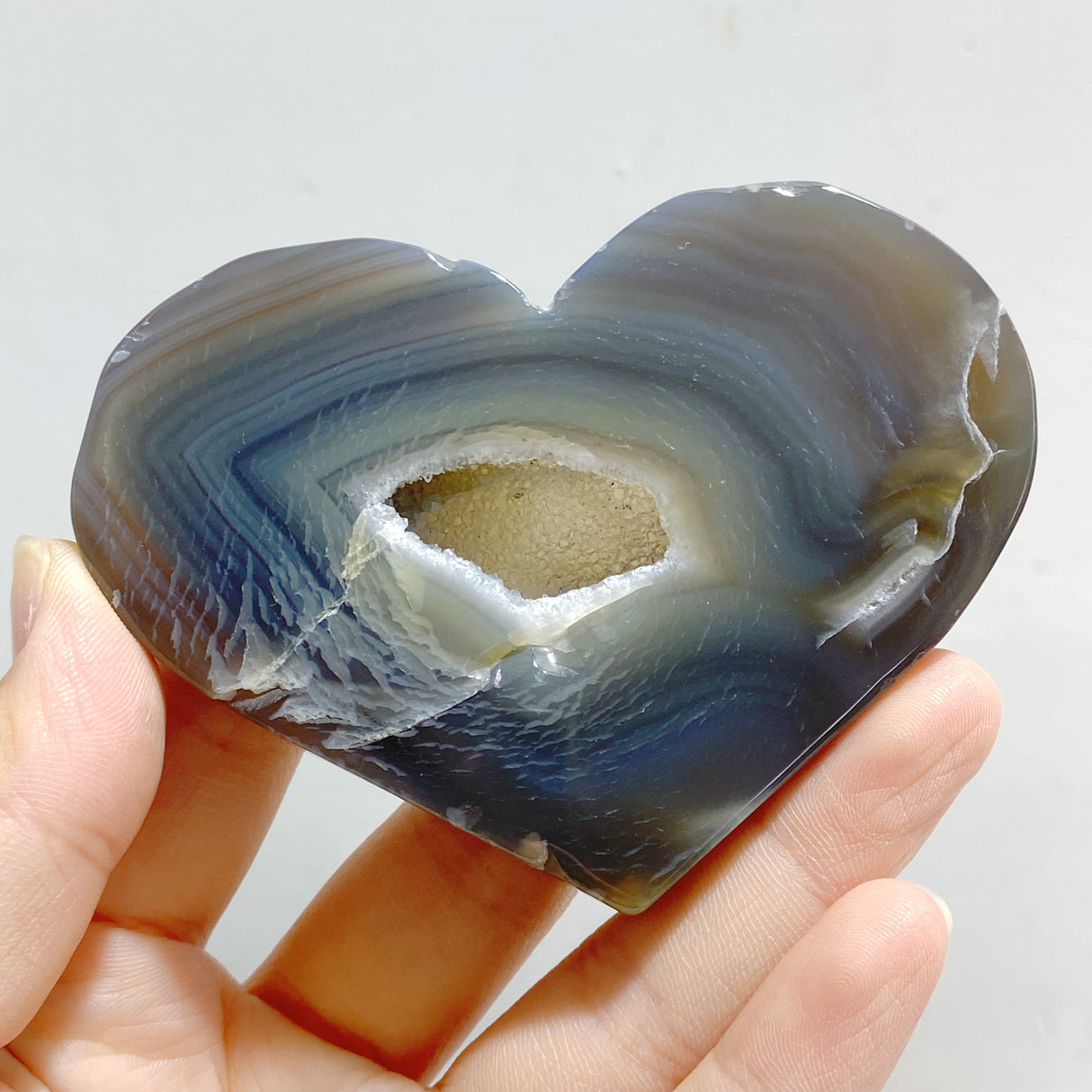 24 Pieces Geode Druzy Agate Heart