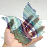 Beautiful Rainbow Fluorite Flying Dragon Wing With Stand