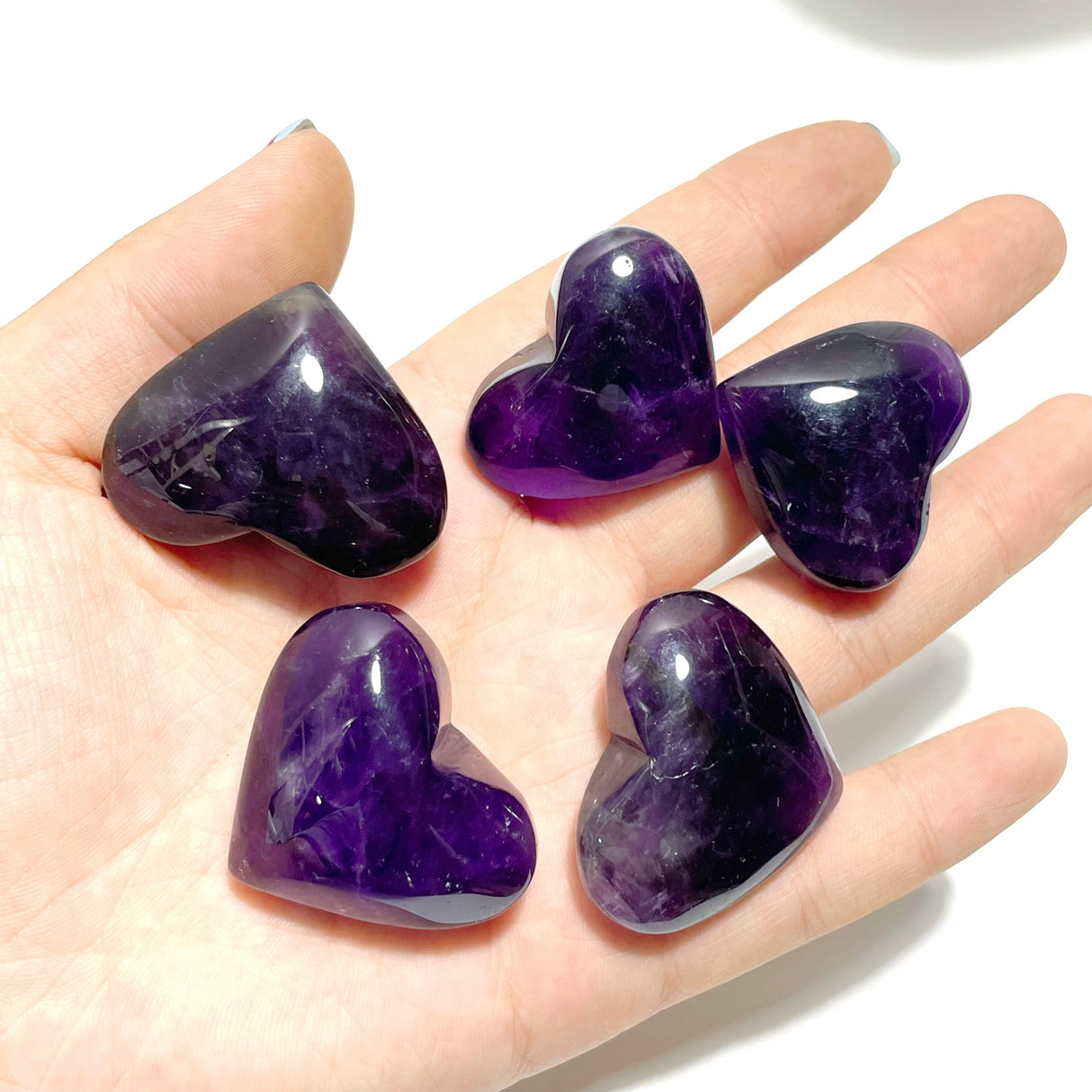 93 Pieces Amethyst Heart Shape