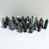 27 Pieces Blue Fluorite Mixed Pyrite Raw Side Tower