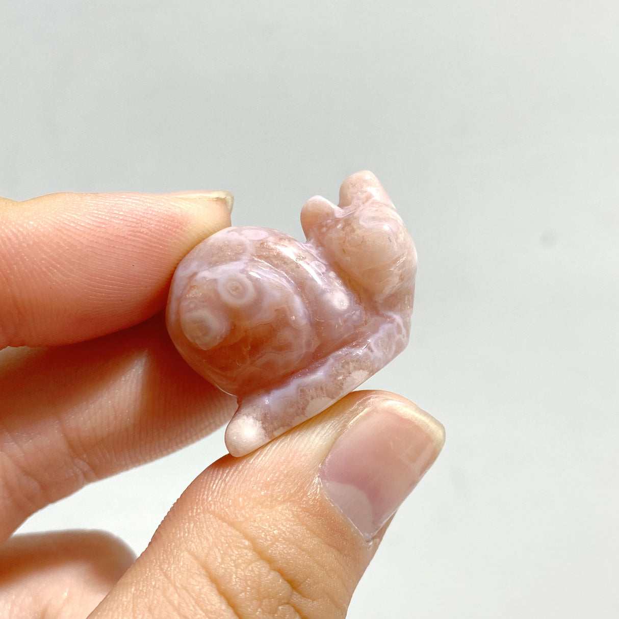 Mini Sakura Flower Agate Snail Carving Wholesale