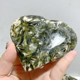 12 Pieces Green Mica Mixed Quartz Heart