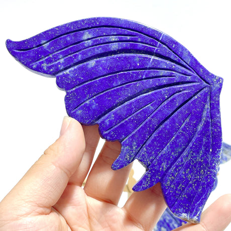 Unique Lapis Lazuli Butterfly Carving With Stand