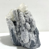 3 Pieces Large Black Clear Quartz Cluster Mixed Calcite Specimen