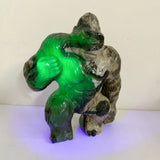 Unique Volcano Agate King Kong Ape Carving #7