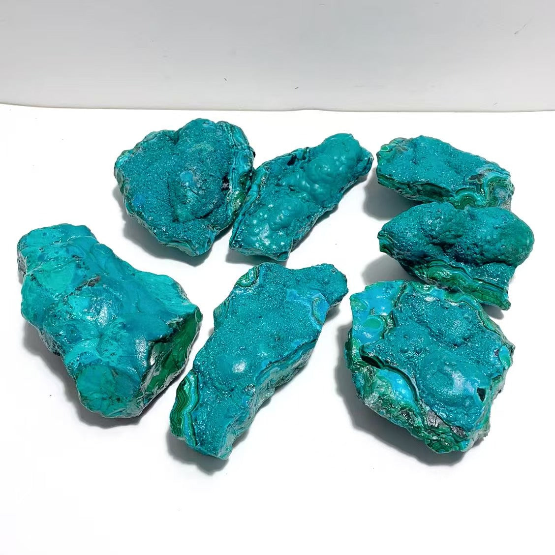 7 Pieces Beautiful Chrysocolla Mixed Malachite Specimen