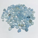 1-2cm Mixed Size Aquamarine Heart Wholesale
