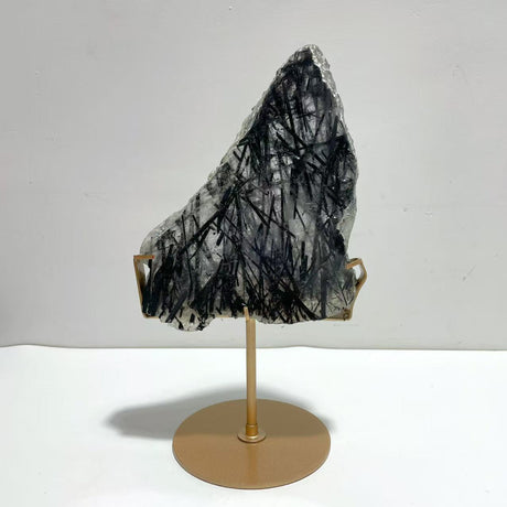 Unique Black Tourmaline Slab With Stand #2