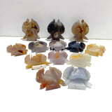 13 Pieces Geode Agate Druzy Angel Carving