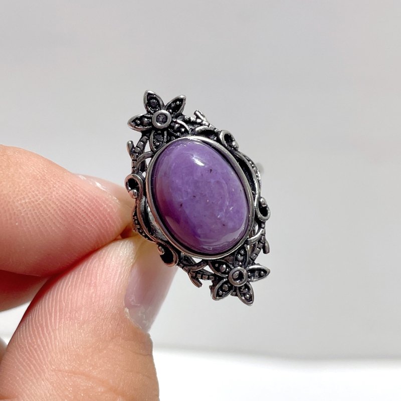 Beautiful 49 Pieces Charoite Different Styles Ring 1 - Wholesale Crystals