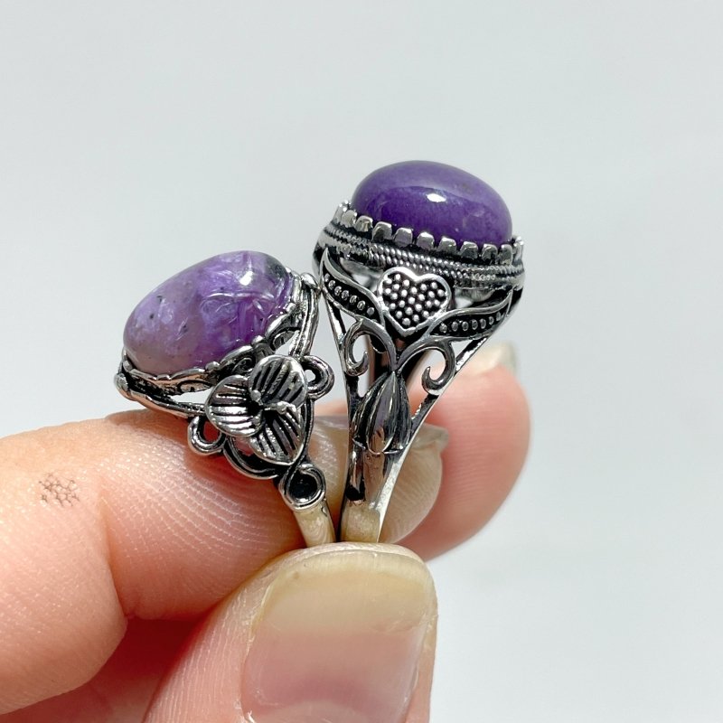 Beautiful 49 Pieces Charoite Different Styles Ring 1 - Wholesale Crystals