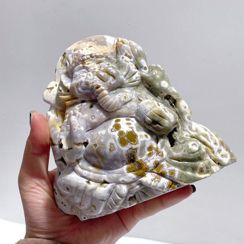 Beautiful 8th Vein Ocean Jasper Ganesha Carving - Wholesale Crystals