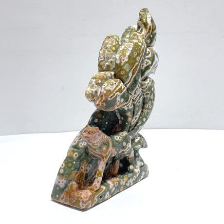 Beautiful 8th Vein Ocean Jasper Nine - tailed Fox Carving - Wholesale Crystals