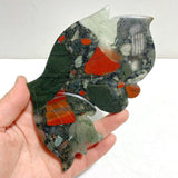Beautiful Africa Blood Stone Butterfly Wing Carving With Stand - Wholesale Crystals