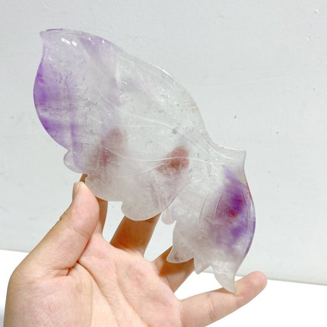 Beautiful Amethyst Butterfly Wing Carving With Stand - Wholesale Crystals