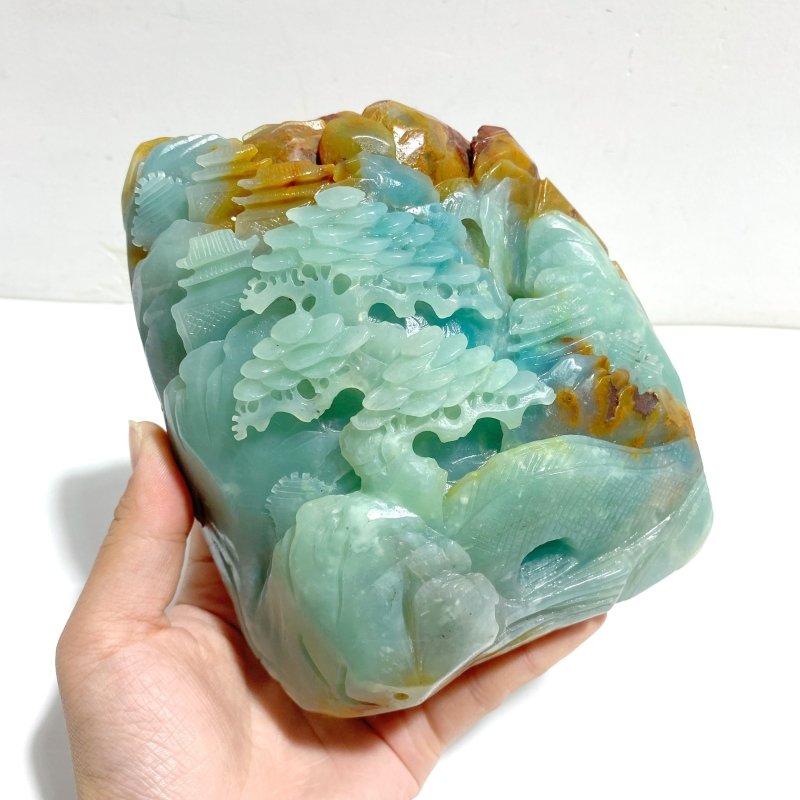 Beautiful Caribbean Calcite Landscape Pavilion Carving 3 - Wholesale Crystals