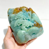 Beautiful Caribbean Calcite Landscape Pavilion Carving 3 - Wholesale Crystals