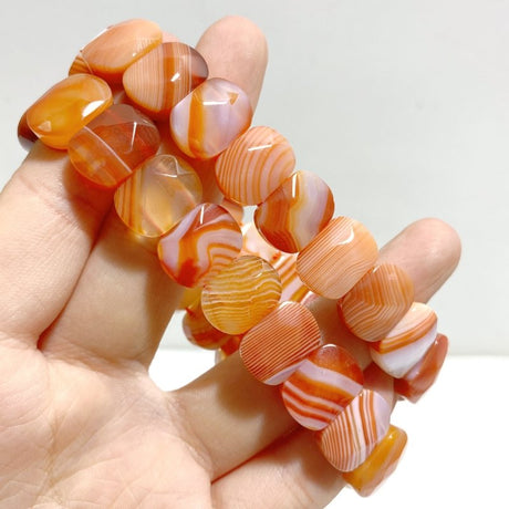 Beautiful Carnelian Cut Faceted Bracelet Wholesale - Wholesale Crystals