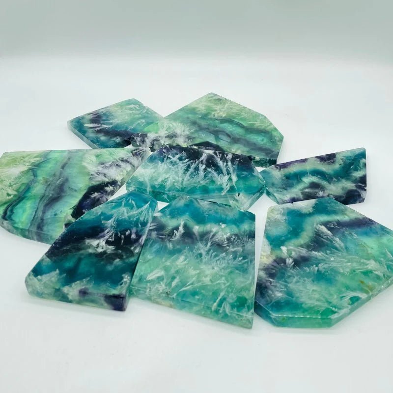 Beautiful Feather Fluorite Slab Wholesale - Wholesale Crystals