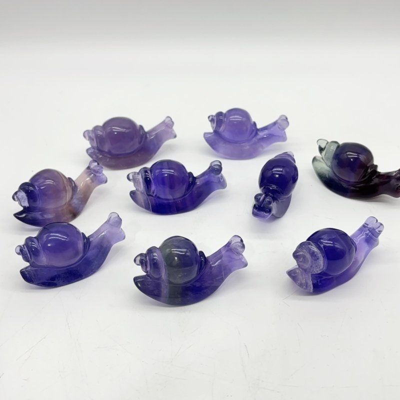 Beautiful Fluorite Snails Carving Wholesale -Wholesale Crystals