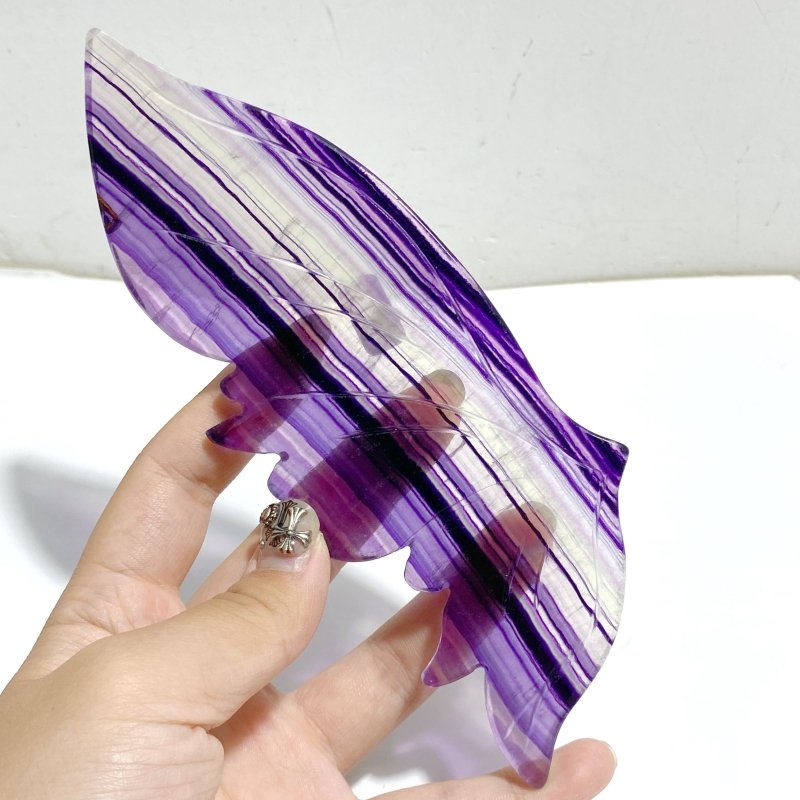 Beautiful Fluorite Symmetry Butterfly Wing With Stand -Wholesale Crystals
