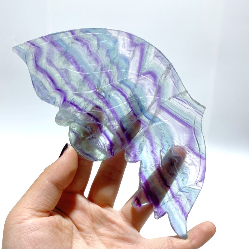 Beautiful Fluorite Symmetry Butterfly Wing With Stand - Wholesale Crystals
