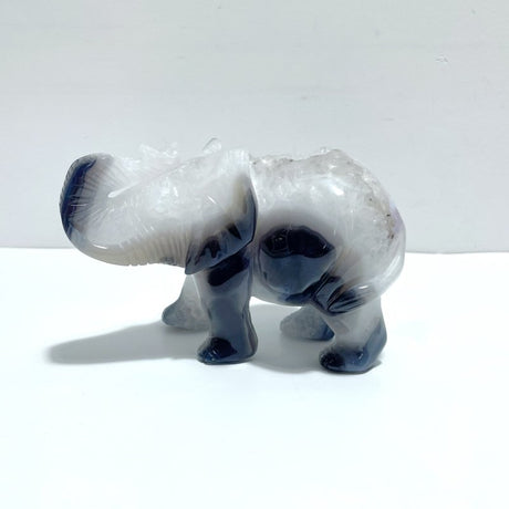 Beautiful Geode Agate Druzy Elephant Animal Carving - Wholesale Crystals