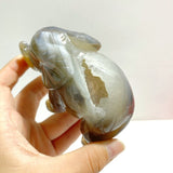 Beautiful Geode Agate Druzy Elephant Animal Carving - Wholesale Crystals