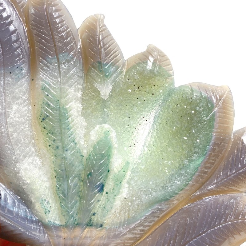 Beautiful Geode Druzy Agate Nine - tailed Fox Carving 1 - Wholesale Crystals